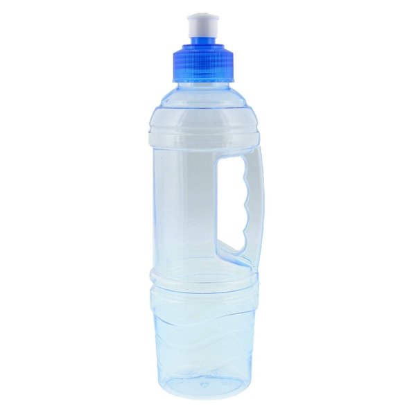 Arrow H2O On The Go Water Bottle, 1 Liter - Clear Plastic Water Bottle with Push Cap - Made in The USA, BPA Free - Built-in Convenient Handle, Leakproof - Ideal for The Gym and Sports Practice