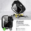 Goton 2 in 1 Waterproof Case for Apple Watch Screen Protector 44mm SE 2nd Gen Series 6 5 4 SE, 360 Protective Glass Face Cover Hard PC Bumper + Back Frame for iWatch Accessories 44 mm, Black