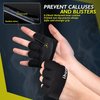 ihuan New Weight Lifting Gym Workout Gloves Men & Women, Partial Glove Just for The Calluses Spots, Great for Weightlifting, Exercise, Training, Fitness… (Black, M)