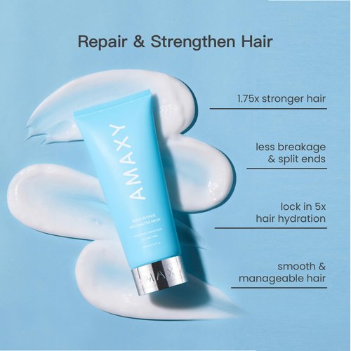 AMAXY Bond Intense Restorative Hair Mask | Bond Repair & Deep Conditioner Treatment, Sulfate Free - 6.76 fl oz