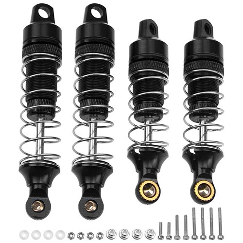 4Pack Vgoohobby Shock Absorber Front Rear Damper Suspension Compatible with 1/18 losi Mini T 2.0 Mini-B 2WD RC Stadium Upgrade Parts (Black)