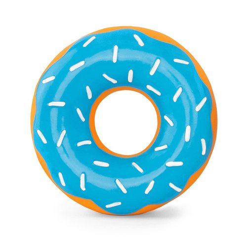 ZippyPaws Latex Donutz, Durable Dog Toy for Interactive Play, No Stuffing - Blueberry