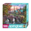 Springbok's Mountain Home Sunrise 1000 Piece Puzzle for Adults is a Soothing Image of a Mountain Cabin Retreat