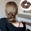 5 Pcs Satin Scrunchies, Silk Hair Elastic Scrunchie, Big Silk Satin Scrunchy Hair Bands Hair Accessories for Women and Girls Ponytail Holders Big Scrunchie for Sleep
