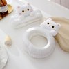 Cute Cat Ear Headband for Washing Face, Cat Ear Spa Headband for Women, Soft, Plush, Absorbent Makeup Hairband for Women Spa Skincare Headband Cat Ear Makeup Headband for Face Washing (White)