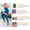EnriQ Booty Bands Fabric Resistance Bands for Legs and Butt - Non Slip Cloth Hip Bands Elastic Workout Bands - Activate Glutes and Thighs - Made of Premium Elastic Fabric (Grey, Pink, Pale Turquoise)