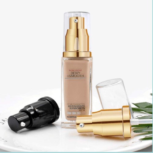 LUFOX 2Pcs Foundation Pump for Maybelline Fit Me Liquid Foundation (Gold+Black)