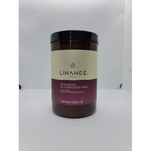 Linange Spa - Emergency Collagen Mask (1000ml); Strengthening, Hydrating, Nourishing, Hair Care Product; Hair Mask w/Proteins for Men and Women – for Thin, Dry, Damaged, Treated Hair