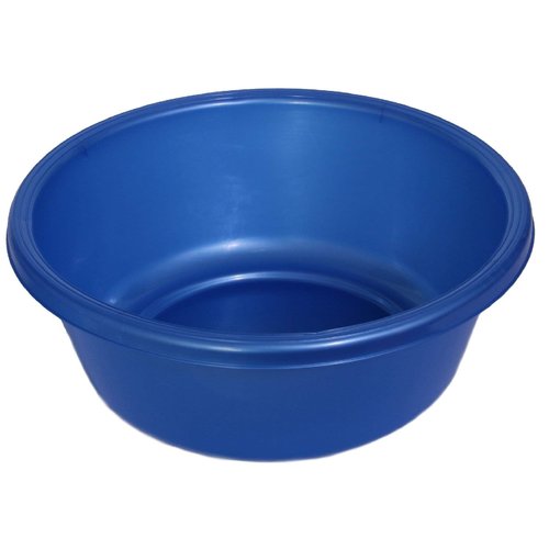 YBM HOME Round Plastic Wash Basin (1151 13 inch, Pearl Blue)