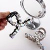 Vctitil 2 Pcs Exquisite Rhinestone Hair Claw Acrylic Hair Clip Shark Clip Hair Clasps Shiny Hair Clamps Hair Accessory For Women Girl