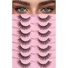 Cat Eye Lashes Natural Eyelashes 16MM False Eyelashes Wispy Thin Band Eyelashes 3D Volume False Lashes Soft Strip Lashes Pack C Curl Natural Eyelashes Fake Lashes 7 Pair EVENTILL