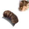 False Hair Clip Bump Fluffy Pad Styling Insert Tool - Increased Hair Base with Hair Accessories for Women and Girls (Light Brown)