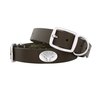 ZEP-PRO Texas Longhorns Brown Leather Concho Dog Collar, Medium