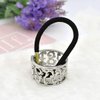 4PCS Fashion Zinc Alloy Ponytail Cuff Elastic Hair Tie Ponytail Holder Punk Gothic Hair Cuff Hair Rope Hair Clips Hair Band for Women