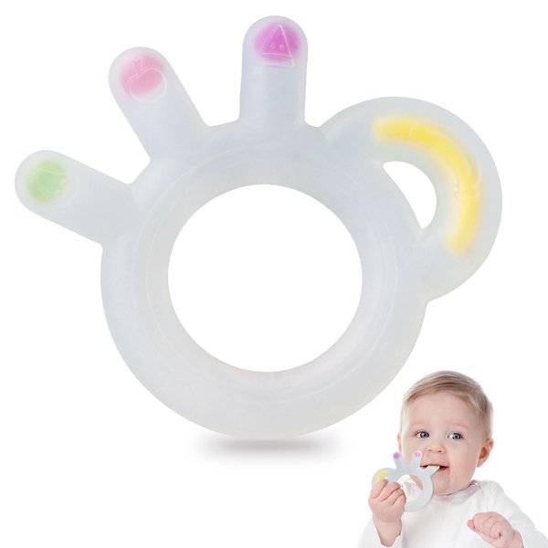 Silicone Baby Teether Toys Coolrunner Baby Teething Toys for 3-12 Months, BPA Free Teething Relief Baby Chew Toys, Sensory Teething Teether Toys for Boys and Girls