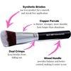 Angled Blush Brush for Cheeks – Bronzing Brush for Liquid, Cream, Mineral Powder Makeup Bronzer Contour Brush, Synthetic Kabuki Brush by Beauty Junkees