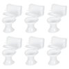 Gadpiparty 6 Pieces Mini Toilet Toy Dollhouse Furniture 1/12 Toilet Seat Toy Doll House Bathroom Accessories Miniature Toilet for Dollhouse Cake Topper Decorations