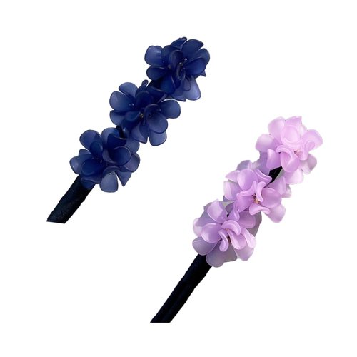 Deft Bun Hair Tie French Twist Hair Bun, Elegant Hair Bun Maker, Reusable Bun Maker For Hair (Blue + Purple)