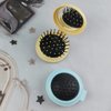 GXXMEI 9PCS Folding Travel Mirror Hair Brushes Round Mirror Pocket Hair Brush Portable Mini Colourful Pop Up Hair Brushes Wet and Dry Hair for Women Girls Kids Hair Brush