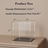 CRMPro Clear Acrylic Display Case with Matte Black Base, Dust-Proof Showcase, Cube Acrylic Display Box for Collectibles (7x7x7 inch)