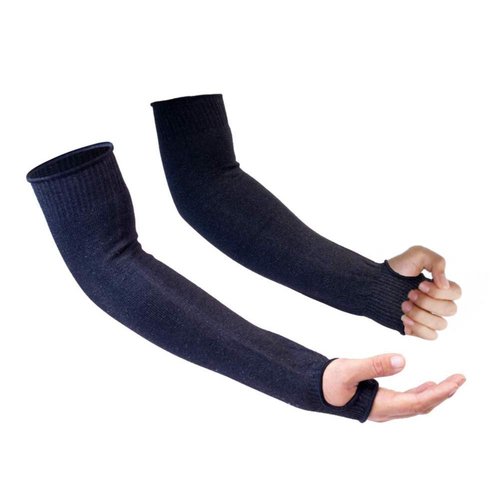 CAWANFLY Protective Arm Sleeves, Level 5 Protection Cut Resistant Sleeve with Thumb Hole (Black)