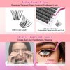 Lash Clusters DIY Eyelash Extensions 120 Clusters Lashes D Curl 0.07 Natural Individual Lash Extensions Mixed Tray False Eyelashes Soft & Strong Thin Band DIY at Home (F30-0.07D, 8-16mm)