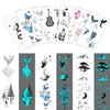 Glaryyears Glow in the Dark Blue Temporary Tattoos for Adults, 180+ Mixed Styles 36 Sheets Fake Body Tattoo Stickers, Unique Accessory Luminous for Men Women Party Favors Supplies Nightclub Pub