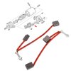Aramox 2Pcs Starter Brush Set,Electric Motor Brush Starter Generator Brush Set Replacement for EZGO Club Car OE: 103347301/114 01 2034AS