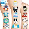96 PCS Cute First Milk Tooth Dental Dentist Temporary Tattoos Birthday Themed Party Supplies Decorations Favors Fairy Teeth Tattoo Stickers Gifts for Baby Kids Girls Boys Decor School Reward Christmas