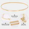 Women Metal Skinny Waist Belt with Closure Hook Size M Gold CL633