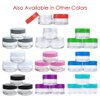 Beauticom 24 20g gram Round Clear Container Sample Jars with Pink Lid For Cream Cosmetic Travel Lip Balm Sampling Powder etc.