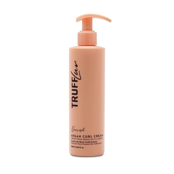 TruffLuv | Nourish Collection Argan Curl Cream, Infused with Black Truffle Extract, Curl Defining Styling Cream, Enhances Curls & Waves, De-Frizzes & Smooths, Paraben Free, Sulfate Free, 8.45 Fl Oz
