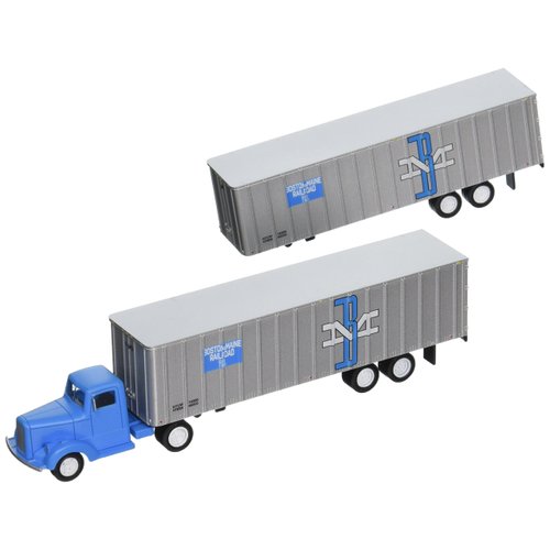 Bachmann Industries Boston & Maine 1950's/60's Truck Cab Want Two Piggy Back Trailers (HO Scale Train)
