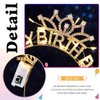 DRESBE Light Up Birthday Headband LED Rhinestone My Birthday Headbands Birthday Party Favors Hair Accessories for Women (Gold)