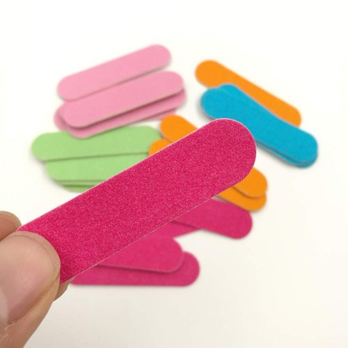 50 Pcs Disposable Nail Files Colorful Mini Emery Boards Nail Art Tools for Home or Professional Usage (Random Color)