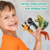 5 Pcs Dinosaur Finger Puppets Party Faovrs for Toddler and Kids 1-3 3-5 4-8, Mini Baby Finger Puppet Toys, Small Animals Finger Puppet Bulk Toys for Kids Prizes, Puppet Show Theater Props