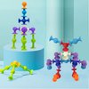 48 Piece Suction Cup Toys Construction Set, Silicone Building Blocks DIY Blocks Toys - Sucker Toys are Fun Bath Toys,Sensory Toy for Toddlers 3 Year Old Boys and Girls