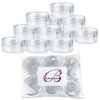 Beauticom 15 gram/15ml Empty Clear Small Round Travel Container Jars with Lids for Make Up Powders, Eyeshadow Pigments, Lotions, Creams, Lip Balm, Lip Gloss, Samples (12 Pieces, Clear Lid)
