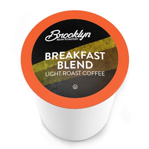 Brooklyn Beans Breakfast Blend Gourmet Coffee Pods, Compatible with 2.0 Keurig K Cup Brewers, 40 Count