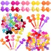 Janinka 72 Pieces Self Hinge Hair Barrettes: Plastic 80s 90s Cartoon Hairpins, Colorful Cute Barrettes for Toddlers (Multicolor)