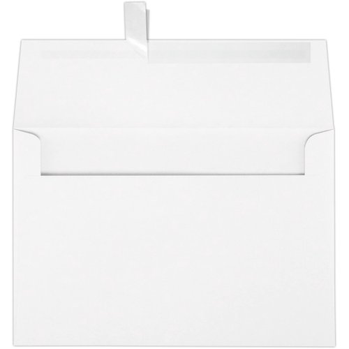 LUXPaper A8 Invitation Envelopes | Peel & Press | 5 1/2" x 8 1/8" | Bright White | 70lb. Text | 50 Qty