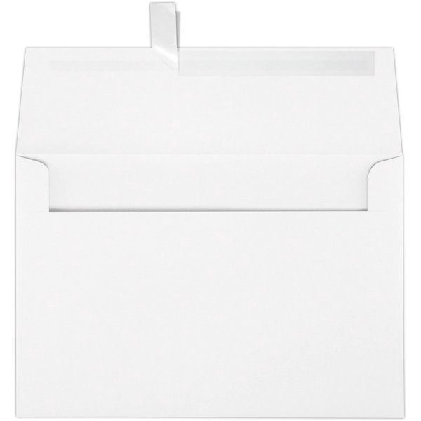 LUXPaper A8 Invitation Envelopes | Peel & Press | 5 1/2" x 8 1/8" | Bright White | 70lb. Text | 50 Qty