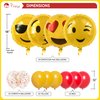 Pirese Emoticon Face Birthday Decorations, Smile Face Party Decorations, Emoticons Happy Birthday Banner, Yellow Face Birthday Party Supplies, Emoticons Party Decor, Poop Birthday Party Supplies