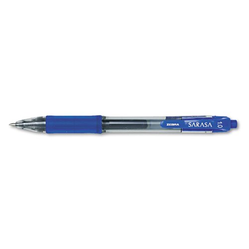 Zebra 46620 Sarasa Retractable Gel Pen, Blue Ink, Bold, Dozen