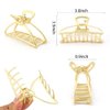 Canitor Small Hair Clips 3" Medium Semicircle Hair Clips 4PCS Gold Hair Clips Silver Hair Clips Small Hair Claw Clips Hair Clips for Thin Hair Claw Clips for Thin Hair Cute Hair Clips for Women