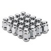 20PCS 1.4 inch Chrome 1/2-20 Closed End Bulge Acorn Lug Nuts - Cone Seat - 19mm Hex Wheel Lug Nut for Bronco Cherokee Liberty Mustang Ranger Explorer YJ TJ KJ KK ZJ WJ WK XK MJ XJ Aftermarket Wheels