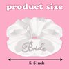 HokiiS Bride Rhinestone Scrunchie Bachelorette Party Decorations Bride to Be Silk Hair Tie for Bachelorette Party Bridal Shower Headwear Wedding Engagement Bridesmaid Gift, white