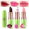 BINGBRUSH Color Changing Lipstick Queen,PH Mood Long Lasting Lip Gloss Korean Lip Balm Tinted Magic Makeup Moisturize Lipstick Set (3 Pcs Red Cherries+Flower+Peach, 3 Count (Pack of 1))
