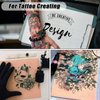3MM Fake Skin Tattoo Practice Kit - YONGDA 5pcs Tattoo Practice Skins Double Sides Practice Skin Fake Tattoo with 20pcs Tattoo Transfer Paper Stencil for Tattoo Supplies