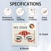 Eye Body Face Gems Rhinestone Temporary Tattoo Sticker Face Body Tattoos Party Makeup Self Adhesive Crystal Makeup Diamonds Holiday Festival Party Supplies 2pcs (red)